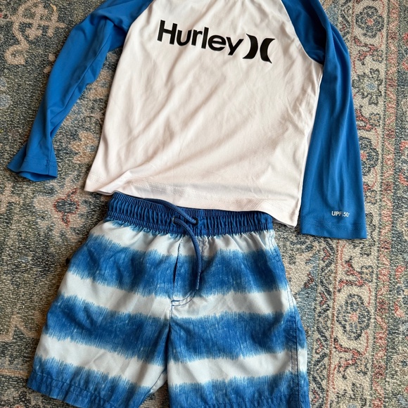 Hurley Boys 3T Rash Guard & Swim Shorts Set – UPF 50+ 🌊 - Picture 1 of 3